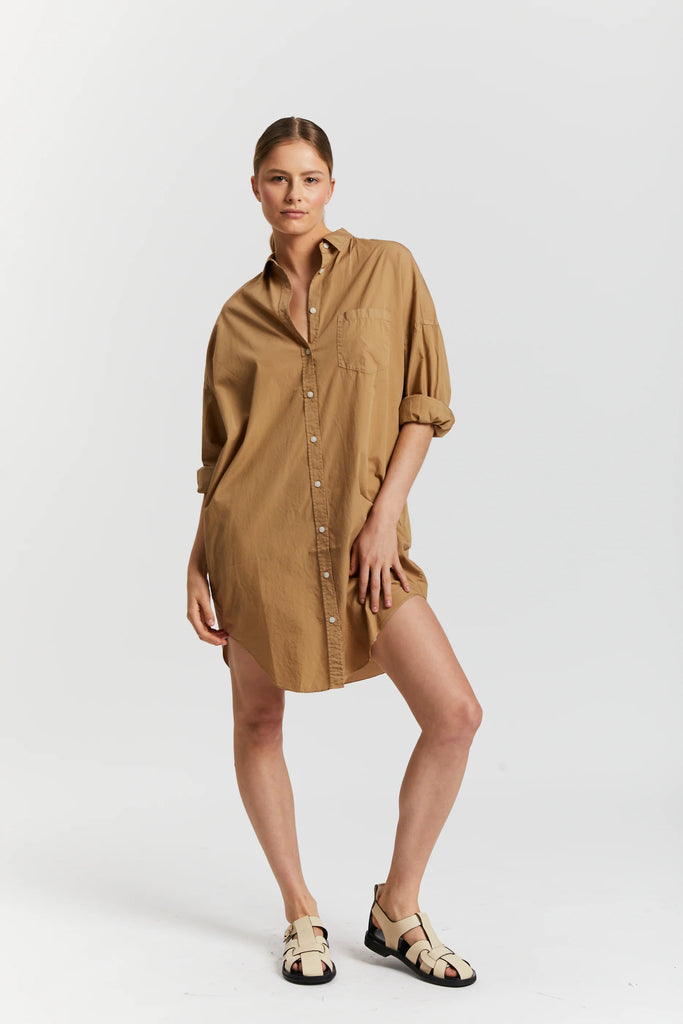 Classic Chiara Shirt Dress Toffee