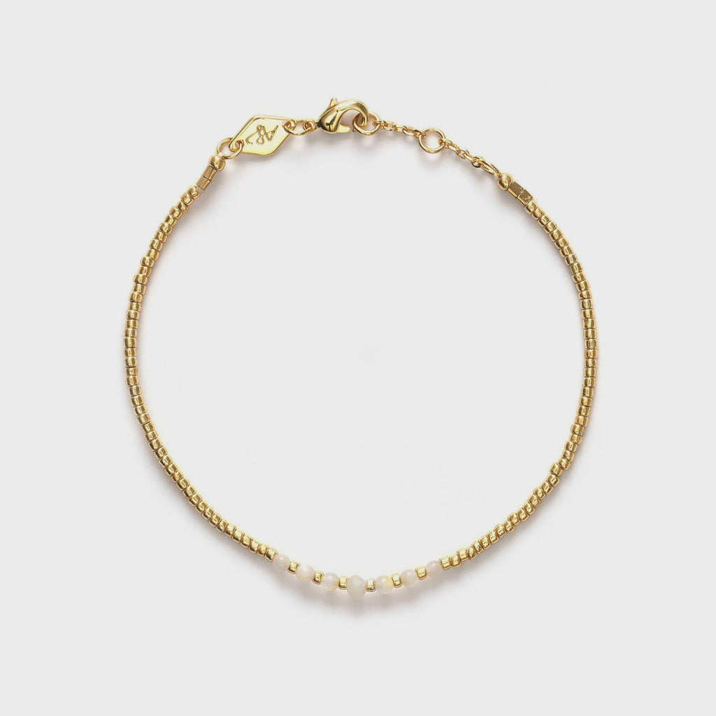 Bead & Gem Bracelet Pearl