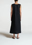 Nisha Black Linen Dress
