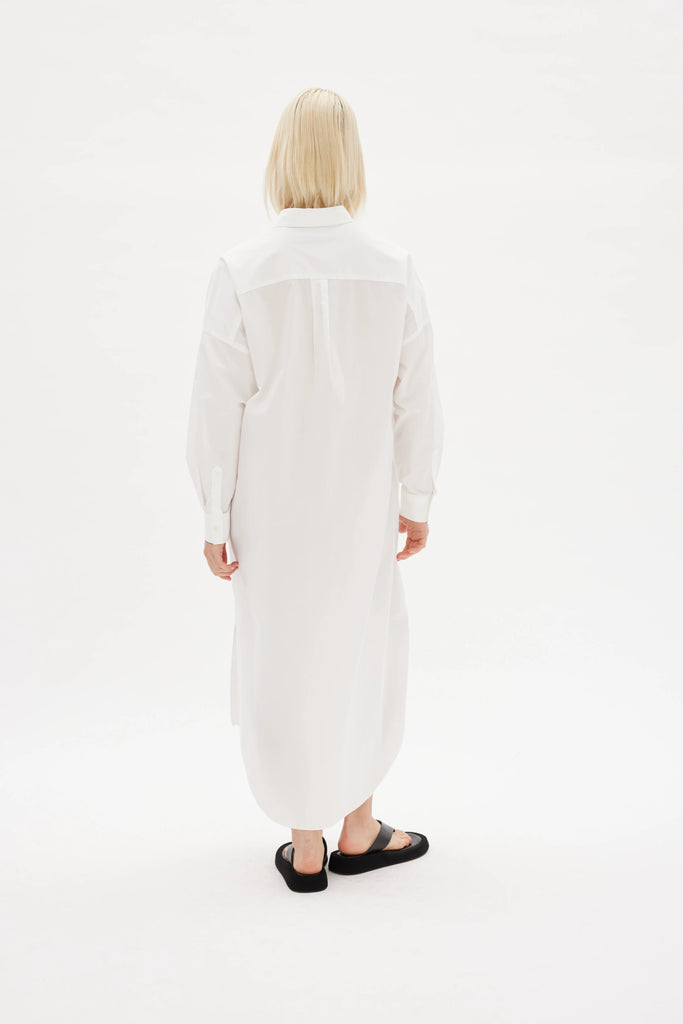 Chiara Maxi Shirt Dress White