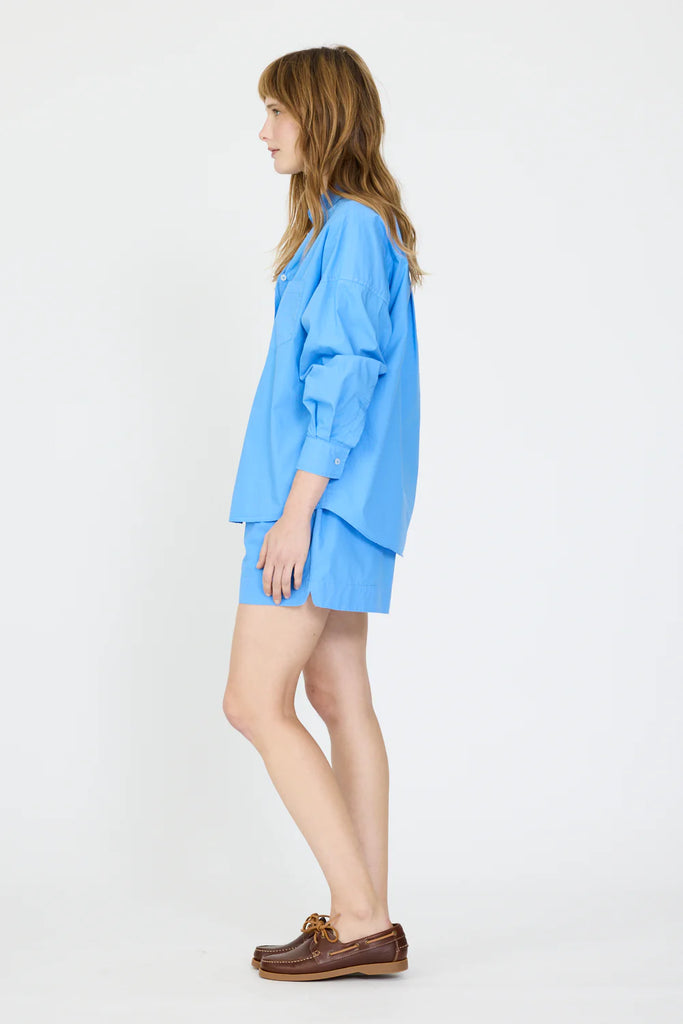 Chiara Cotton Shorts Ink Blue