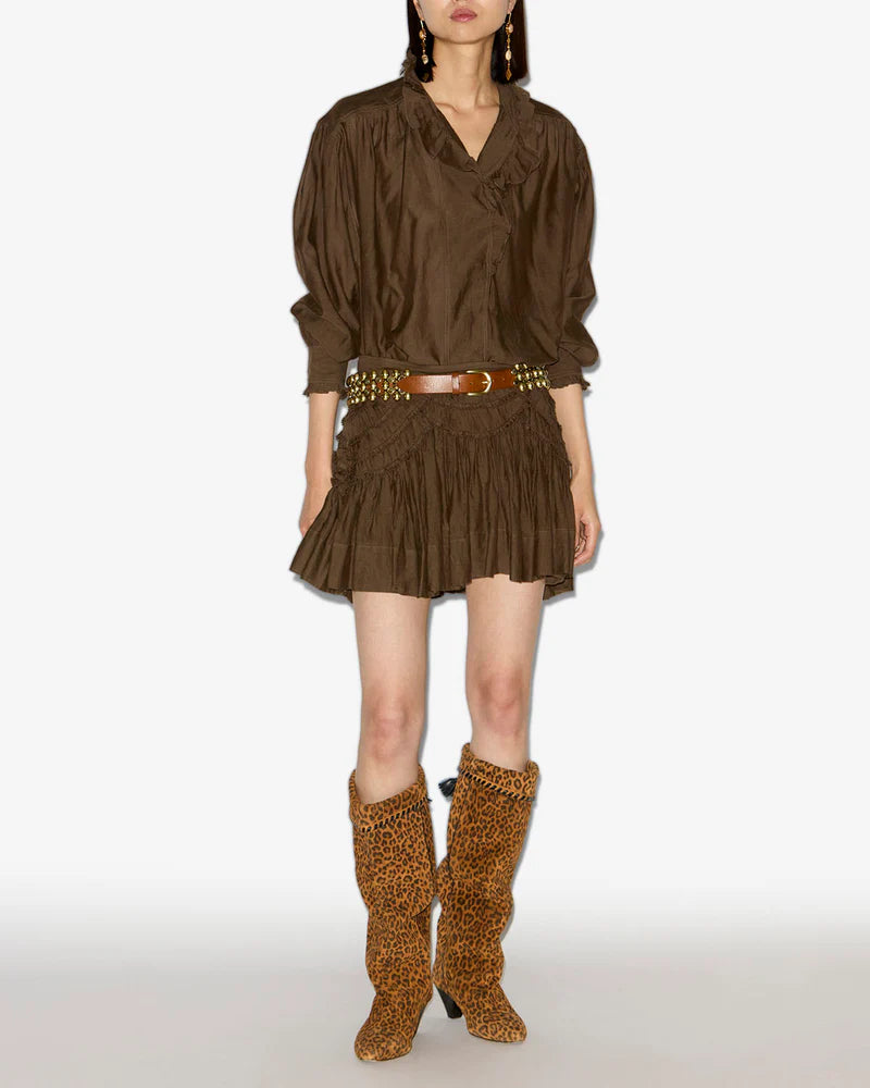 Ceola Skirt Dark Khaki