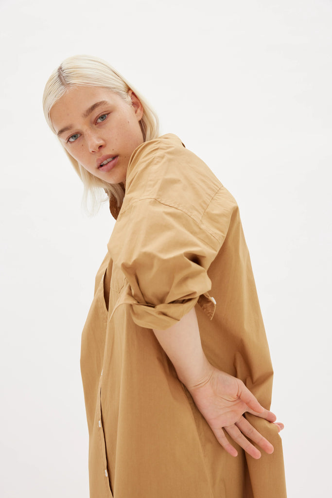 Chiara Maxi Shirt Dress Toffee