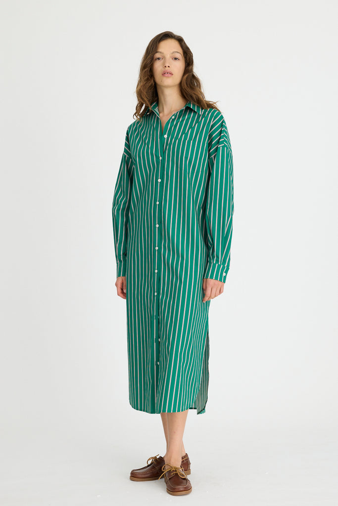 Chiara Maxi Dress Verdant Pink Navy