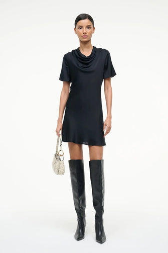 Iris Silk Dress Black