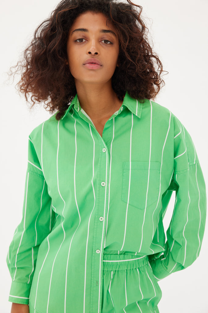 Chiara Shirt Verde Stripe