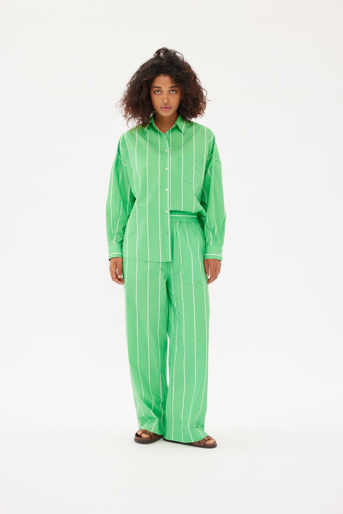 Chiara Shirt Verde Stripe