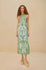Tropical Tapestry Halter Neck Maxi Dress
