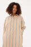 Chiara Maxi Shirt Dress Toffee Stripe