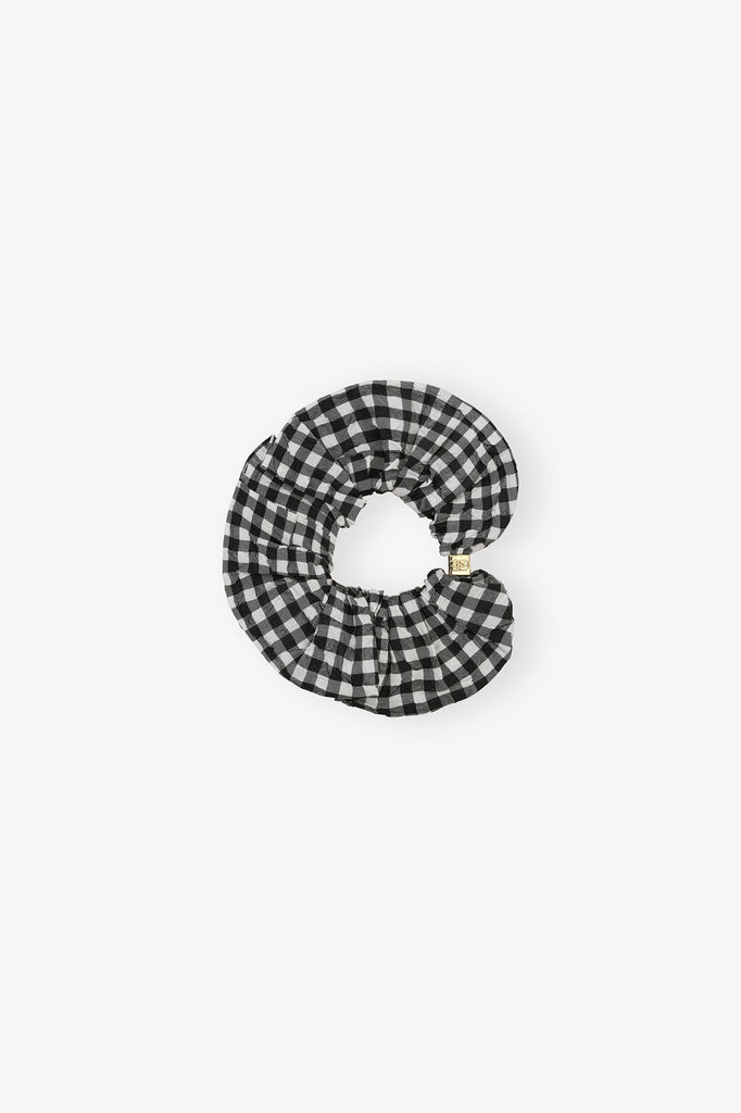 Crinkles Taffeta Check Scrunchie