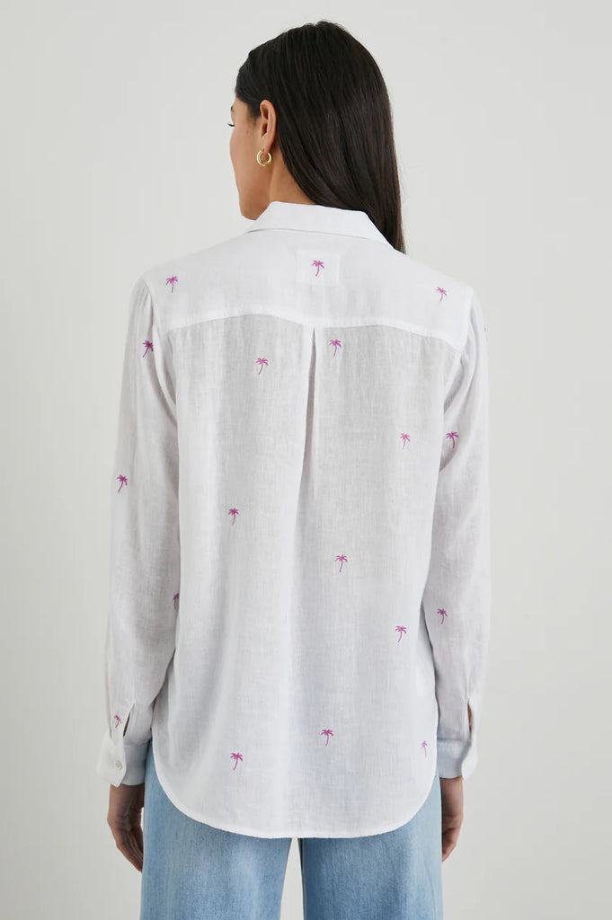 Charli Shirt Pink Palm Stripe