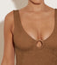 Celine Swimsuit Metallic Cocoa Covered Hoops