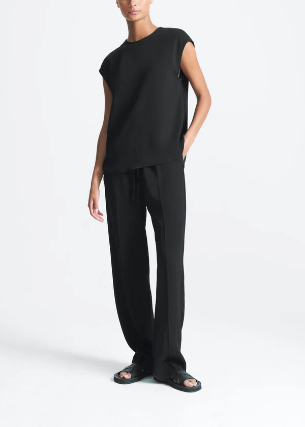 Aurelia Silk Twill Trouser Black