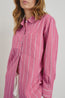 Elsa Shirt Hibiscus White Stripe