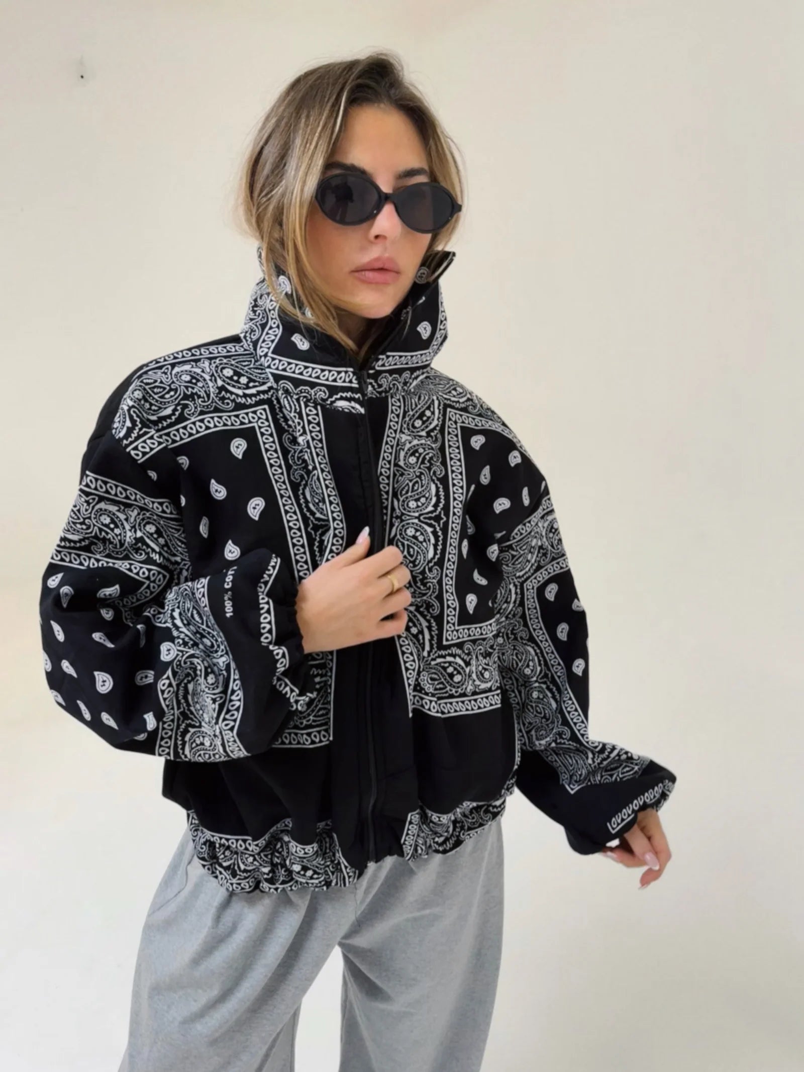 Bandana Bomber Black – Toscani Australia