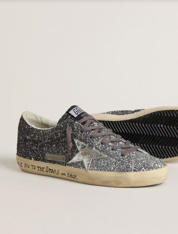 Superstar Sneaker Love You Silver Glitter