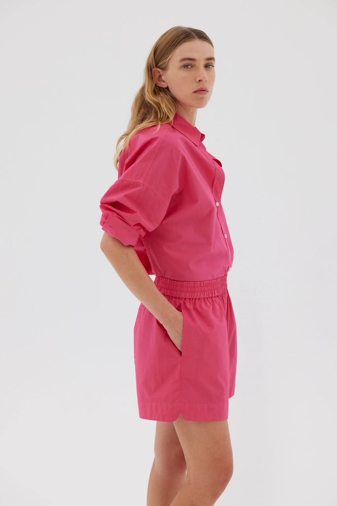 Chiara Poplin Shirt Raspberry