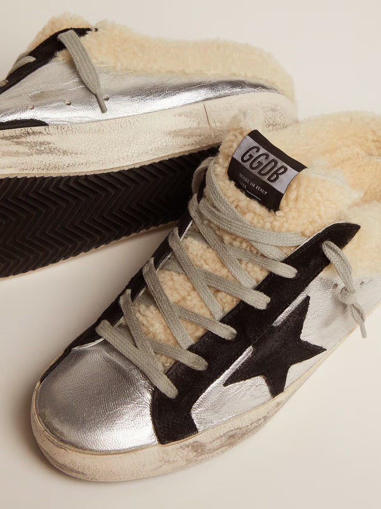 Sabot-Star Silver Black with Shearling