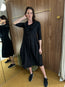 Black Frill Neck Dress