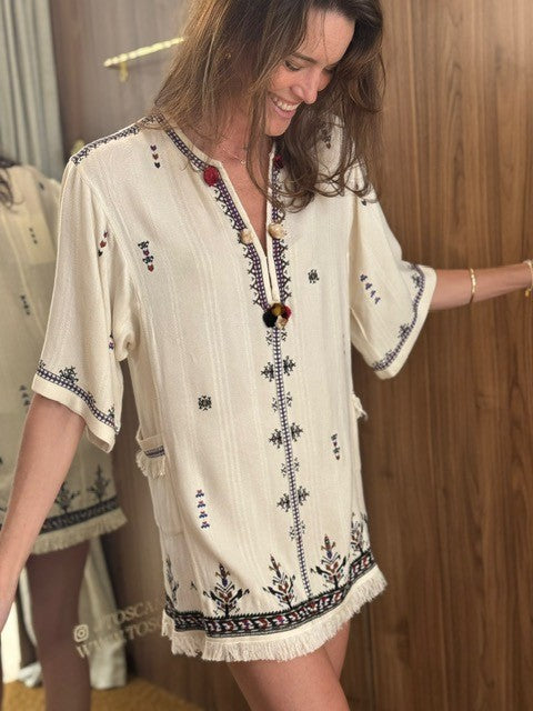 Kressy Dress Ecru