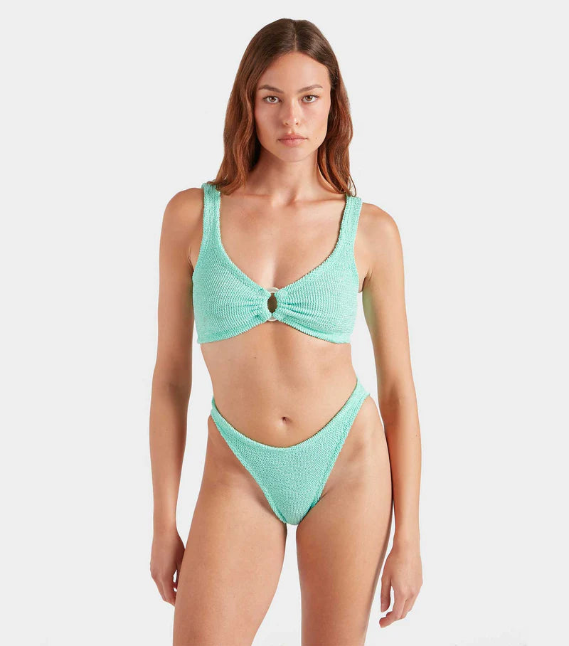 Julia Bikini Pearly Hoop Metallic Mint
