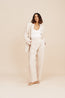 Lucille Trouser Beige Pinstripe