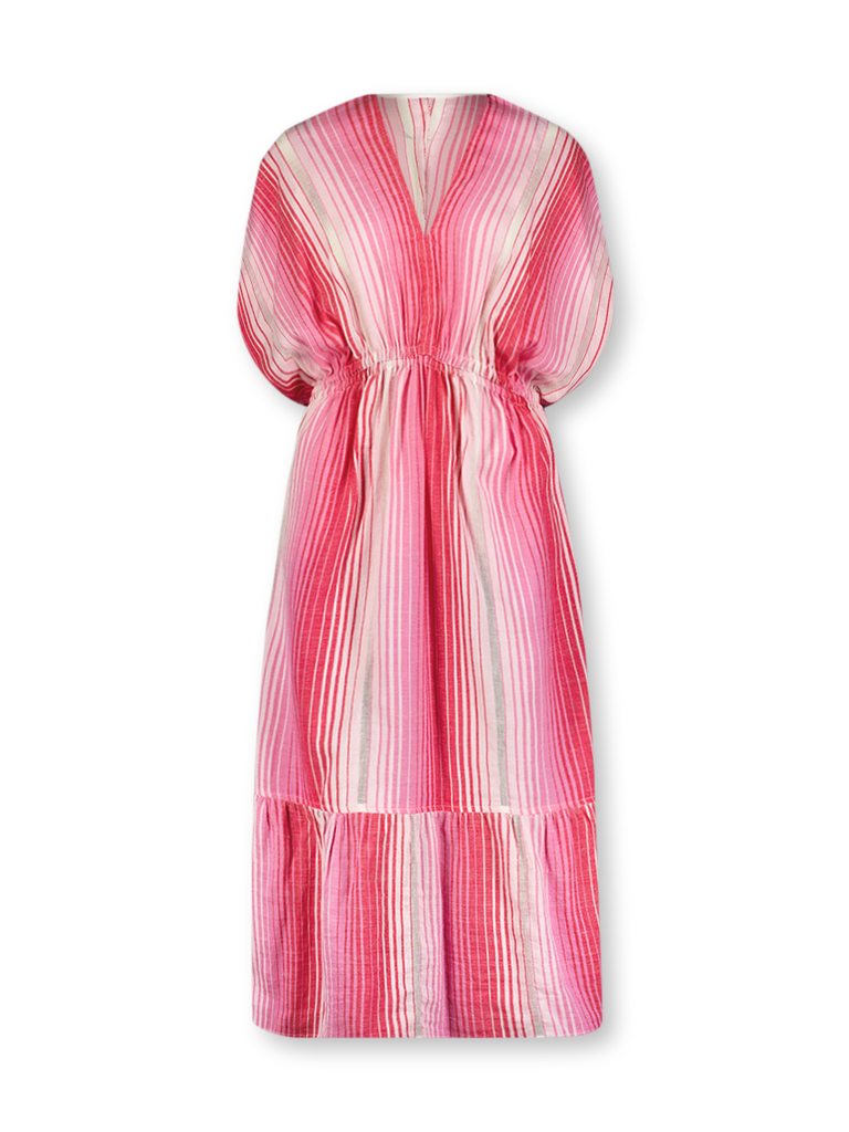 Leila Plunge Dress Fuchsia