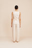 Lucille Trouser Beige Pinstripe