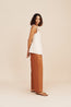 Lucille Gilet Beige Pinstripe