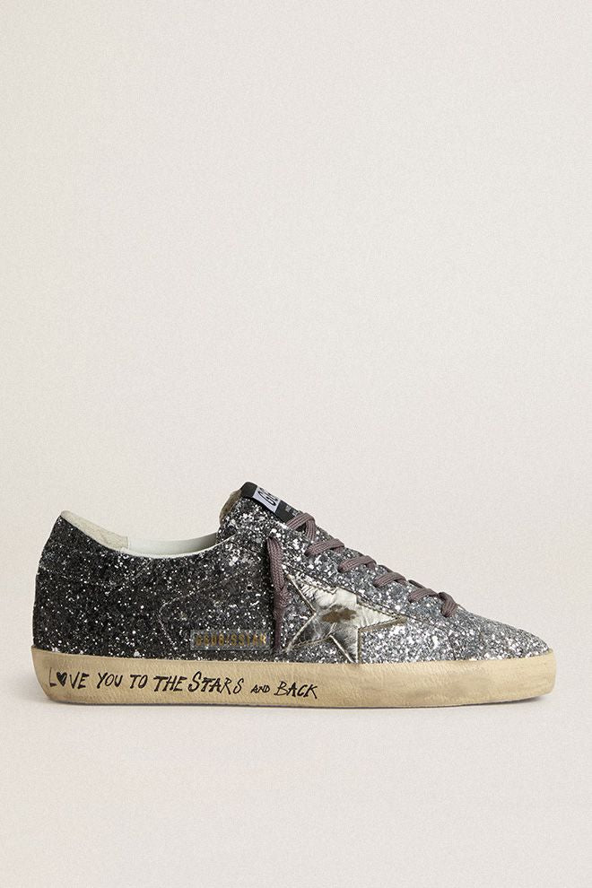 Superstar Sneaker Love You Silver Glitter