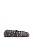 Eyelets Lace Up Ballerina Denim Print