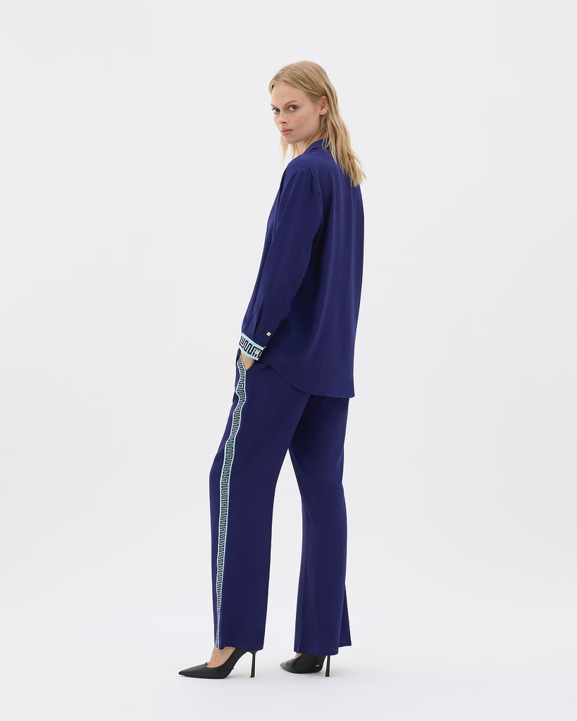 Deep Sea Contrast Long Sleeve Shirt