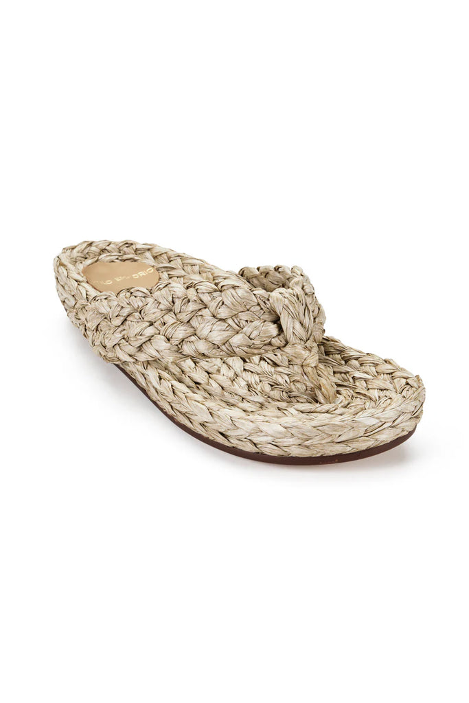 Kaia Raffia Braided Thong