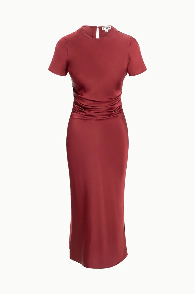 Marcel Silk Dress Sangria