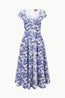 Short Sleeve Wells Dress Blue Toile