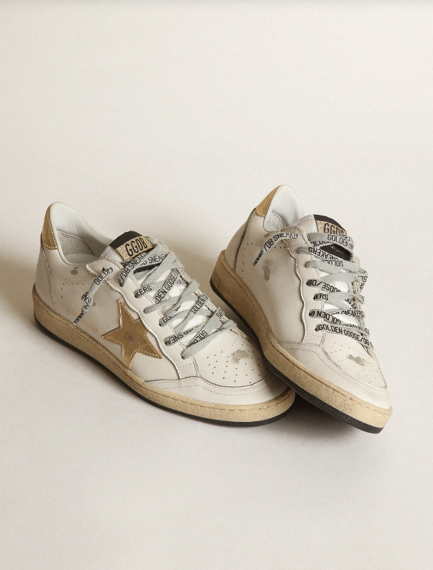Ballstar Sneaker White with Gold Star