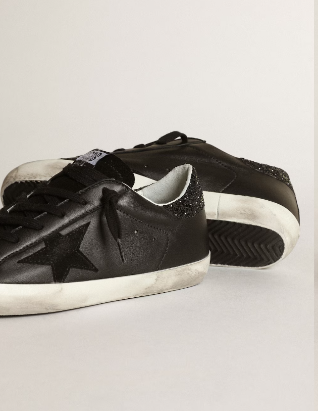 Superstar Sneaker Black with Black Glitter