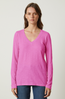 Velvet Originals Blaire V Neck Long Sleeve Tee Orchid Pink
