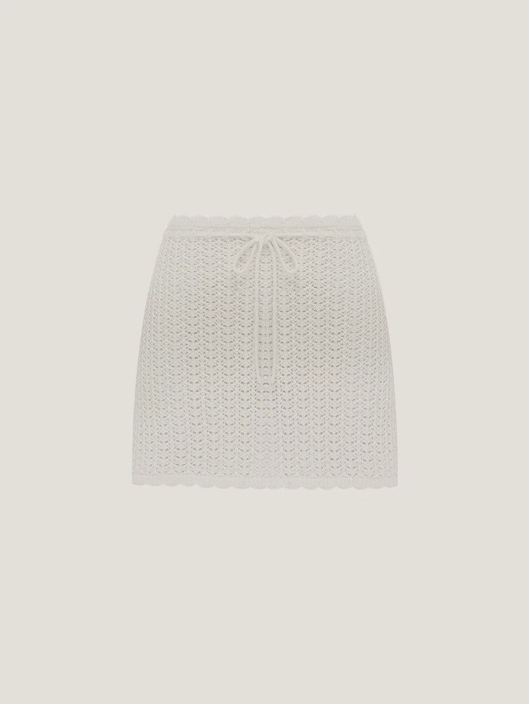 Pointelle Mini Skirt