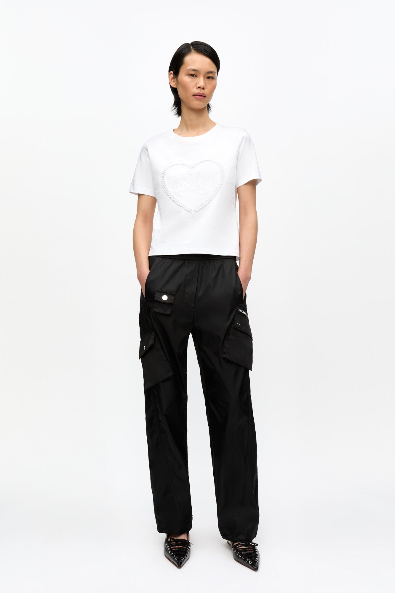 Heavy Cotton Drop Shoulder Heart T-Shirt
