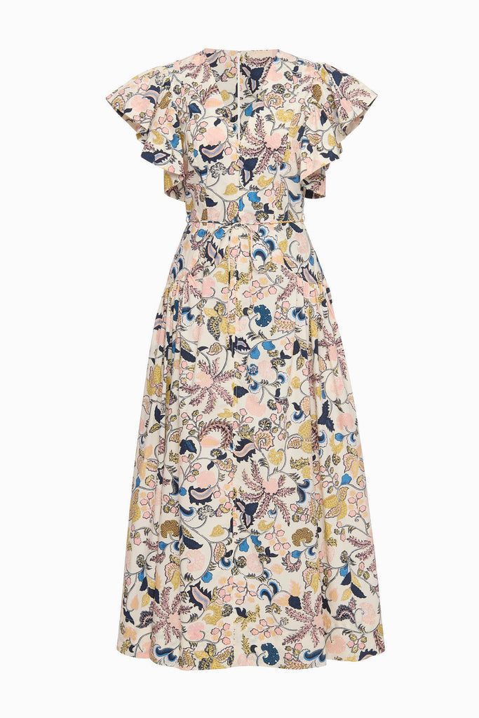 Darya Drop Waist Midi Dress Magnolia