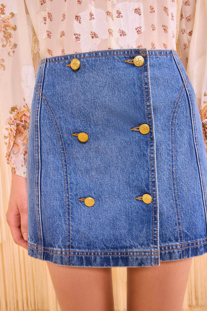 The Clara Mini Denim Skirt