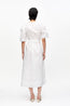 Cotton Tie Strap Midi Dress White