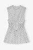 Printed Double Satin Corset Mini Dress