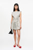 Printed Double Satin Corset Mini Dress