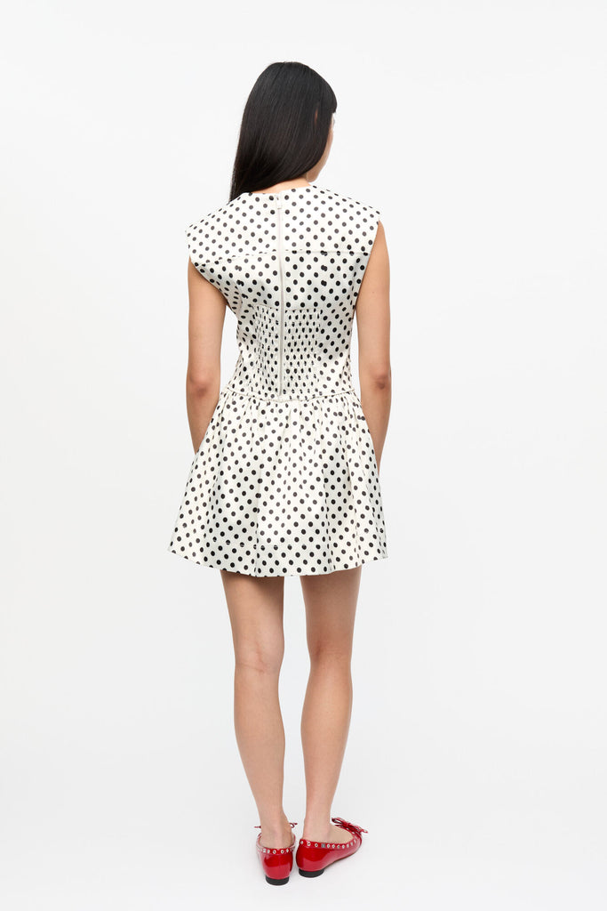 Printed Double Satin Corset Mini Dress