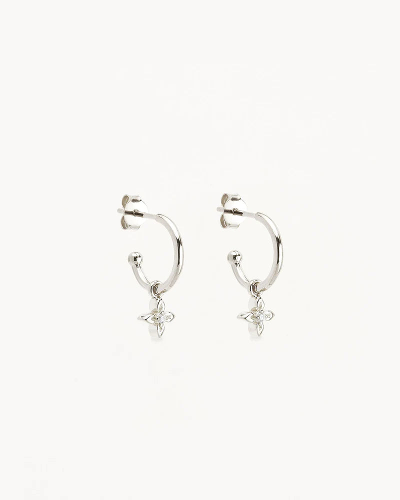 Live in Light Hoops Earrings Silver