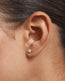 14K Gold Lotus Flower Diamond Single Earring