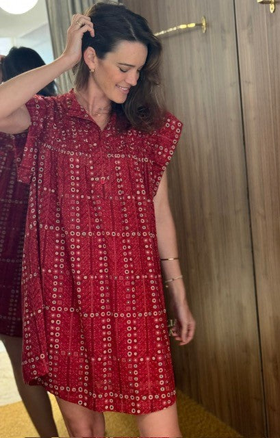 Leazali Dress Red