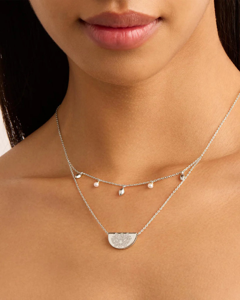 Live in Peace Lotus Necklace